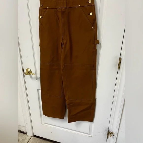 NWOT Men’s Light Brown Carhartt Work Overalls - Picture 13 of 16